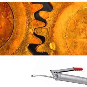 Resim Badem10 Gres Pompası İzeltaş El Tipi Manuel Yağlama ve Bakım Pompası 500cc Dayanıklı Metal Gövde Profesyonel 