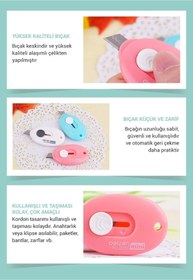 Resim nelerbulurum 2 ADET ULTRA KESKİN ÇELİK BIÇAKLI MİNİ TEKLİ ANAHTARLIKLI FALÇATA MAKET BIÇAĞI 