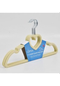 Resim Lorin 5'li Kadife Kaydırmaz Elbise Kıyafet Dolap Askısı Bej K Renk Askı Çok Renkli 