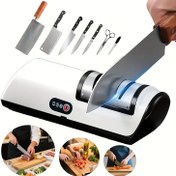 Resim Profesyonel USB Elektrikli Bıçak Bileme Makinesi - Ev ve Şef Kullanımı için Kompakt ve Verimli, Lityum Pil, İnce Zımpara, USB Şarj, Dayanıklı ABS Malzeme, Mutfak Bıçakları için İdeal, Mutfak Bıçak Bileme Makinesi|Şık Bıçak Bileme Makinesi|Dayanıklı ABS Bileme Makinesi 