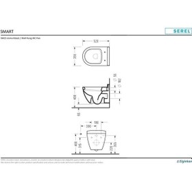 Resim Serel Smart Asma Klozet Kapak Hariç SM23ODS110H 