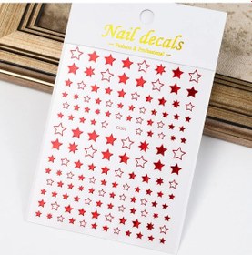 Resim 1 Adet Yıldız Temalı Nail Art Çıkartmalar 3d Kendinden Yapışkanlı Plastik Çıkartmalar Glitter Kaplama Anime Dikdörtgen Şekli Dıy Çivi İçin İdeal Çikolata 