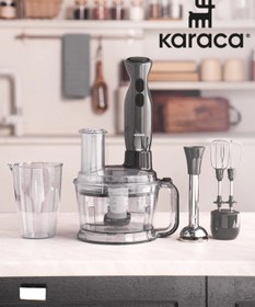 Resim Karaca Mutfak Robotu Blender Seti Karaca Multimax Pro Çok Amaçlı Doğrayıcı Çırpıcı El Blender Set Gray 