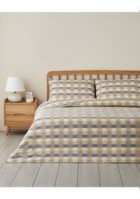 Resim English Home Cuby Kolay Ütülenir Çift Kişilik Nevresim Seti 200x220 Cm Gri-hardal Gri-hardal 