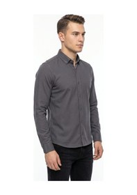Resim Advante Erkek Spor Slim Fit Uzun Kol Petek Dokulu Gömlek Bgl-st05482 Füme 