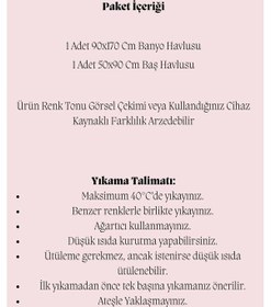 Resim 2 Parça Battal Lüks Premium Banyo Spa Havlu Takımı 90x170 Cm Açık Gri Çok Renkli 