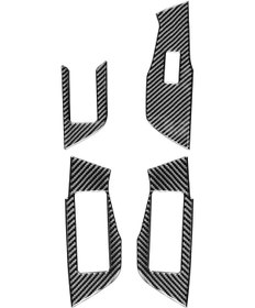 Resim Araba Karbon Fiber Pencere Camı Asansör Dekoratif Etiket Audi A6l / A7 2019-, Sol Sürücü 1 Adet 