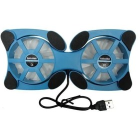 Resim Universal Katlanabilir Çift Fanlı Mini Notebook Soğutucu 