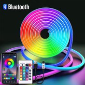 Resim 5V RGB LED Neon Şerit Lamba Kablosuz Uygulama Uzaktan Kumandalı - Su Geçirmez USB ile Çalışan Aydınlatma, Çok Renkli RGB Efekt, Ev Dekorasyonu, Sevgililer Günü için 