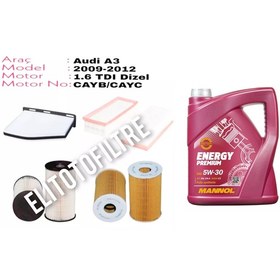 Resim Audi A3 1.6 Tdi Yağ Bakım Seti 