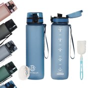 Resim 1 adet 1000ml BYBEEAN Gradyan Renkli Yalıtımlı Su Şişesi - BPA İçermez, Sızdırmaz, Zaman İşaretleyici, Çay Demleyici & Temizleme Fırçası ile, Spor Salonu, Yürüyüş, Kamp & Açık Hava Etkinlikleri için İdeal 