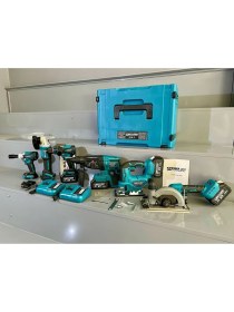 Resim Kimmeer Plus 21V 3.0AH Kömürsüz 6'lı Set Matkap Hilti Taşlama Somun Sıkma Dekupaj ve Daire Testere 