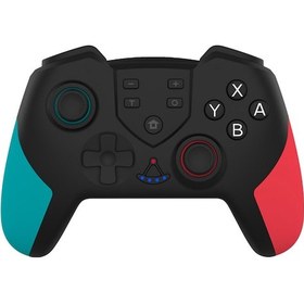 Resim Teltree Kablosuz Bluetooth Oyun Kolu - Çift Motor Titreşimi Ve Jiroskoplu, Switch/switch Lite Uyumlu, Mavi-kırmızı 