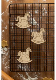 Resim At Oyuncağı Kurabiye Kalıbı, Hamur Şekillendirici, Bisküvi Kalıbı, Kolay Kesim Ucu Beyaz 