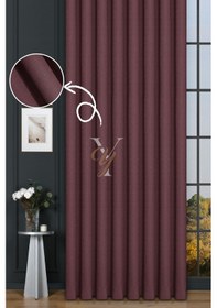 Resim Keten Fon Perde V-4030 Gül Kurusu Gül Kurusu 