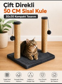 Resim Wedotr Köşe Tasarım Kedi Tırmalama Platformu 30x30 cm Kompakt Taban 