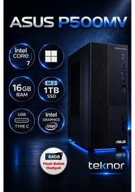 Resim Teknor Asus Expertcenter P500mv Intel Core 7 240h 16gb 1 Tb Ssd Wın 11 Pro Masaüstü Bilgisayar & Teknor Usb Bellek 