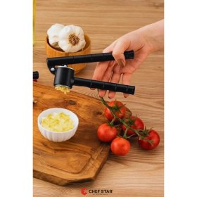 Resim Feyza Design Pratik ve Dayanıklı Alüminyum Döküm Sarımsak Ezici 