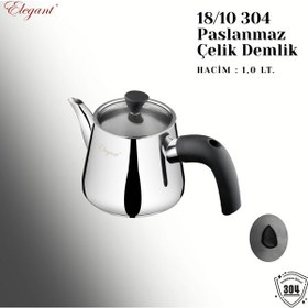 Resim Topaç Orta Boy Bakalit Kulplu Çaydanlık Takımı-siyah Siyah 