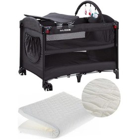 Resim Babydoor 2051 Place Oyun Parkı 70x110 Cm Bebek Beşik+yatak Hediyeli Siyah 