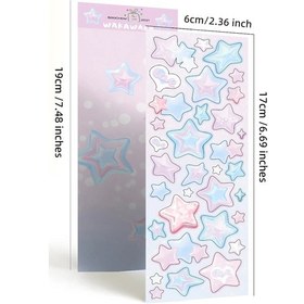 Resim Karalama Defteri Kırtasiye Yıldız Süslü Çıkartmalar Dergisi Planlayıcısı Deco Etiket Kore Etiket Sanat Diy El Sanatları Albümü Çikolata 