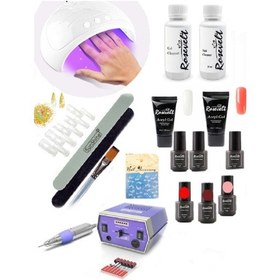 Resim Profesyonel Kalıcı Ojeli Poly Jel Seti Eğitim Videolu 