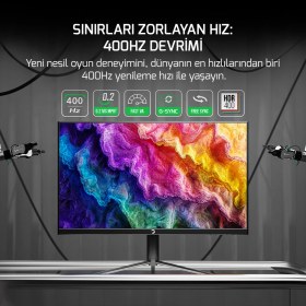 Resim Gamepower Lucid S40 24.5'' 400Hz 0.2Ms Fast VA E Spor Pivot RGB FHD Gaming Monitör 