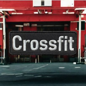 Resim Ex Patch Siyah Zemin Crossfit Yazılı Patch - 12x4 Cm 