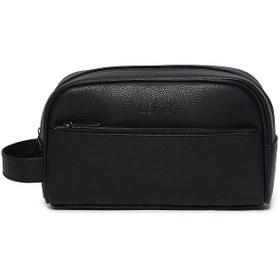 Resim 1pc LUMG Erkek Moda Suni Deri Çanta - Çıkmaya Uygun Çok Yönlü İş Çantası, Dayanıklı Seyahat Kozmetik Çantası, Baba Gününde ve Sevgililer Günü Hediyesi İçin İdeal 
