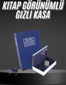 Resim ELİZ BERRA MODA Kilitli Gizli Kasa Sözlük Kumbara Kitap Sözlük Görünümlü 18cm 