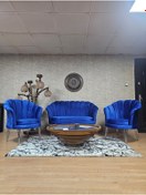 Resim ZAFİR İstiridye Takım Krom Kaplama Telli Ayak Çay Seti Koltuk Takımı 