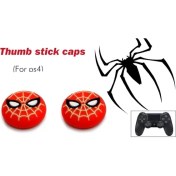 Resim Feza Ps4 Dualshock 4 2 Adet Spiderman Kabartma Desenli Analog Başlığı 