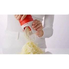 Resim Rende Elektriksiz Sebze Spirali Kırmızı 