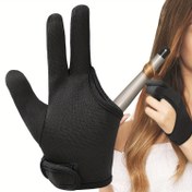 Resim 1 adet Heatguard Yeniden Kullanılabilir Stil Eldiveni, 3 Parmak Kalın Saç Maşası Aksesuarı, Tüm Saç Tipleri İçin Uygun Boya Aracı 