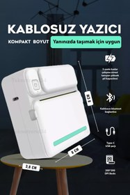 Resim Bakeey Anında Fotoğraf Baskı Yapan Mini Yazıcı | Bluetooth Kablosuz Taşınabilir Fotoğraf Yazıcı 
