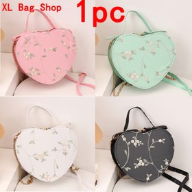 Resim XL Çanta Mağazası 1 Adet, Şık ve Yüksek Kaliteli, Özel Tasarım, Tatlı Tarz, Tek Omuzlu Messenger Çanta, Zıt Renkli PU Kumaş, Çiçek Nakışı, Metal Zincir, Aşk Çantası, Özel Şekilli Çanta, Kadınların Günlük İşe Gidişi ve Alışveriş İçin Uygun 