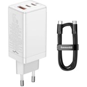 Resim Marcador Baseus Gan3 Pro 65W 2 Type-C + USB Hızlı Şarj Başlığı Adaptörü ve Hızlı Şarj Type-C 