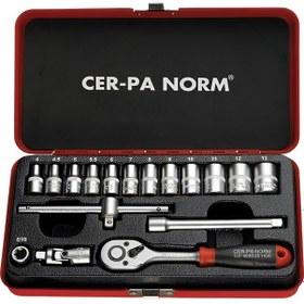 Resim Cer-pa Norm 4000 30 1417 ¼" 17 Parça Lokma Anahtar Takımı 