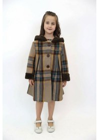 Resim Xo Kids Kız Çocuk Kaban 4-8 Yaş 1058 Bej 
