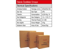 Resim Yıldız YK-004 Emaye Katmer Sacı Lpg 55 cm 
