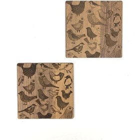 Resim Bardak Altlığı Model -40 Kahverengi 