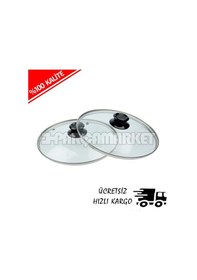 Resim Tüm Tencereleriniz Ile Uyumlu Cam Kapak 1 Adet Cam Kapak 24 Cm-24 Cm 