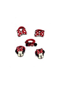 Resim Minnie Lastikli Toka 5 Adet Kırmızı 