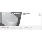 Resim İsvea Soluzione Klozetler İçin Yavaş Kap. Klozet Kapağı 40d40200ı 