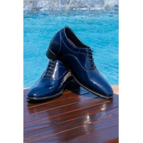 Resim Elevold Yapımı Hakiki Deri Özel Koleksiyon Rugan +7 Cm Boy Uzatan Gizli Topuk Klasik Ayakkabı Damatlık 