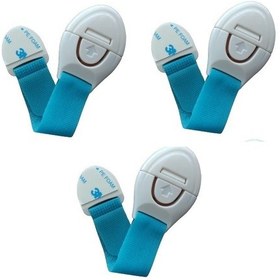 Resim Bebek Çocuk Güvenlik Dolap Çekmece Kilidi Güvenlik Seti-(Cırtlı Kilit Mavi -3 Adet) Çok Renkli 