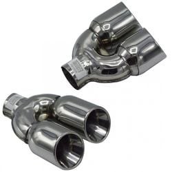 Resim Universal Krom Egzoz Ucu Çiftli S Model Sağ Çıkış 90×110 800-030R 
