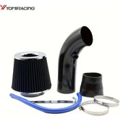 Resim Xuweiwei Black- Gm Adaptörü 76mm Evrensel Hava Filtresi Modifikasyon Kit Alüminyum Alaşım 