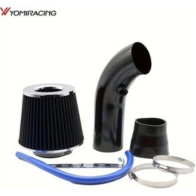 Resim Xuweiwei Black- Gm Adaptörü 76mm Evrensel Hava Filtresi Modifikasyon Kit Alüminyum Alaşım 