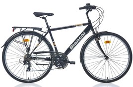 Resim Bianchi Strada 104 28 Jant 21 Vites 49 Cm V-Fren Şehir Bisikleti - Siyah-Bej-Gri 